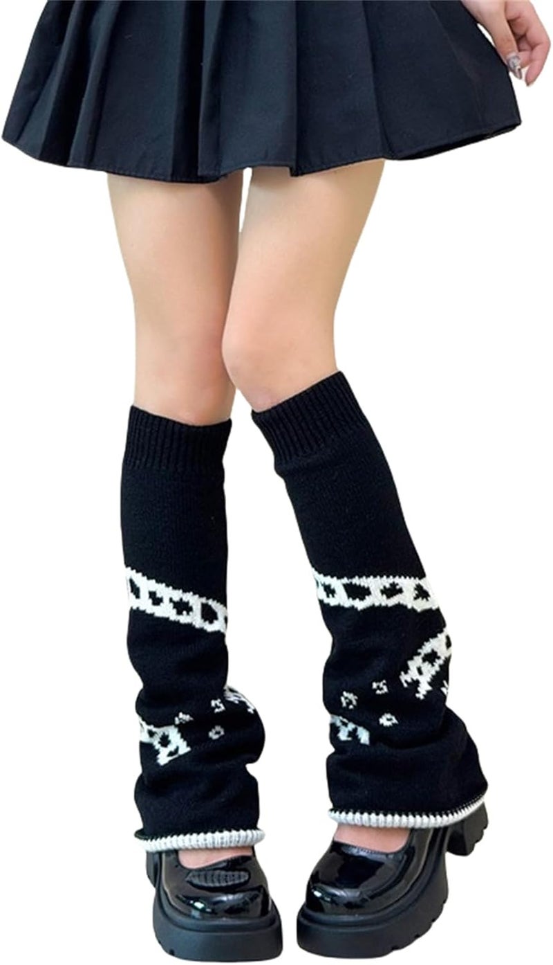 Insdark Goth Leg Warmers for Women Rave Cute Y2k Harajuku Punk Scenecore Alt Emo - Image 1
